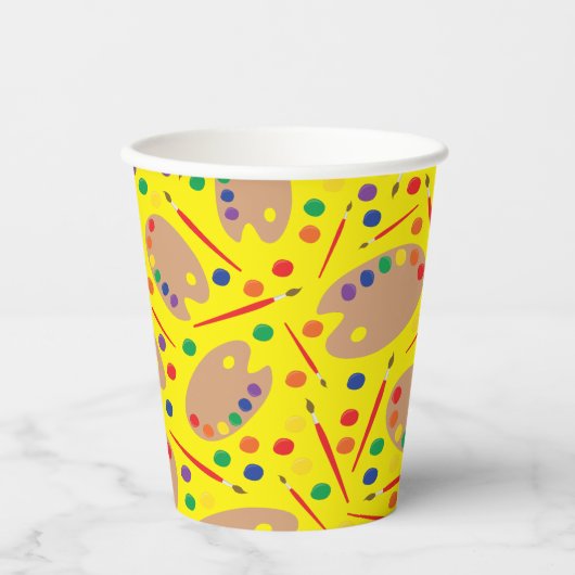 アートパーティー誕生日 紙コップ (正面)