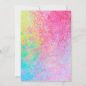 アートパーティー ペイントスプラッター レインボー キッズ インビテーション (裏面)