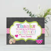 アートパーティー 感謝カード - 事前作成メッセージ (スタンド正面)