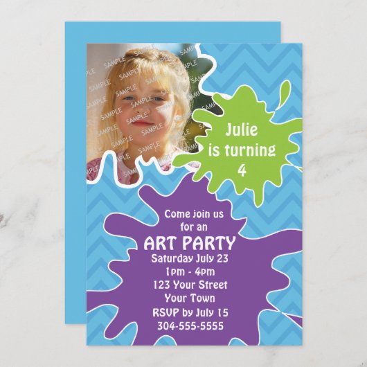 アートパーティー 招待状 (正面/裏面)