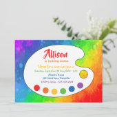 アートパーティー |絵を描パーティー 招待状 (スタンド正面)