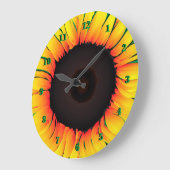アートヒマワリ – 夏 ラージ壁時計 (傾斜)