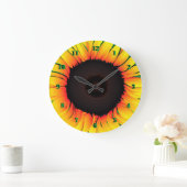 アートヒマワリ – 夏 ラージ壁時計 (ホーム)