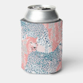アートヒョウ抽象芸術動物のパターン 缶クーラー (缶裏面)