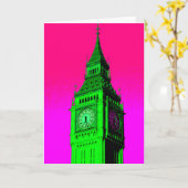 アートビッポップ・アートのグベンロンドントラベルピンクグリーン カード (黄色い花)