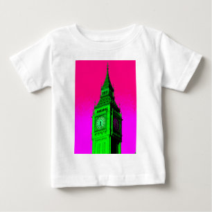アートビッポップ・アートのグベンロンドントラベルピンクグリーン ベビーTシャツ