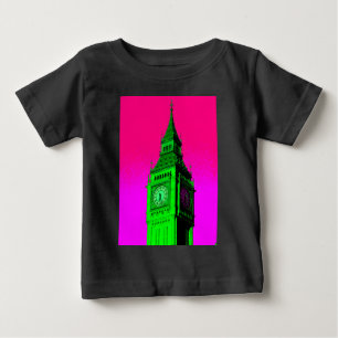 アートビッポップ・アートのグベンロンドントラベルピンクグリーン ベビーTシャツ
