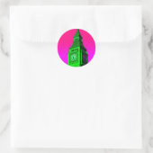 アートビッポップ・アートのグベンロンドントラベルピンクグリーン ラウンドシール (バッグ)