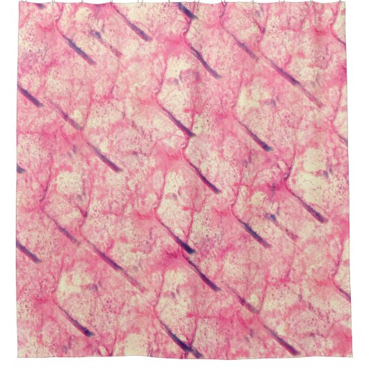 アートピンクの水色の絵を描インクの水彩 シャワーカーテン (正面)