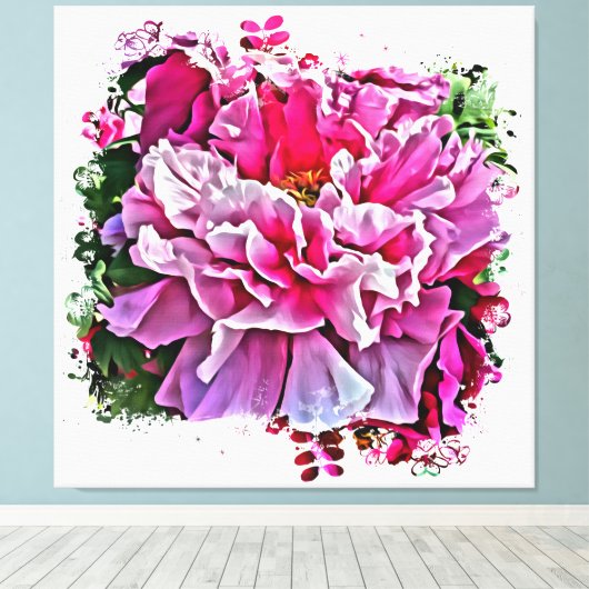 *~*アートピンクピ絵画オニ芸術的ーズAR1 キャンバスプリント (インサイチュ (ウッドフロア))