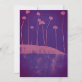 アートピンクフラワーユニーク結婚式招待状 招待状 (裏面)