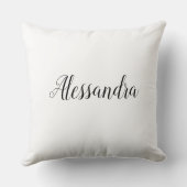 アートピンクポップ・アートのローズオンブラック&ホワイトポルカ クッション (裏面)