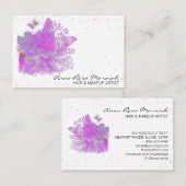 *~*アートピンク·ピーユニークニー絵画ズ·バタフライAR3 名刺 (正面/裏面)