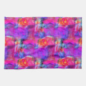 アートピンク、青、赤のテクスチャ背景 キッチンタオル (横)
