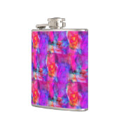 アートピンク、青、赤のテクスチャ背景 フラスク (左)