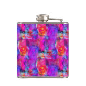 アートピンク、青、赤のテクスチャ背景 フラスク (裏面)