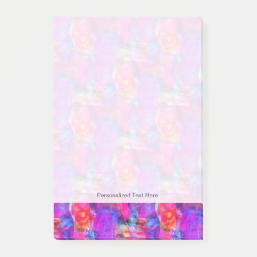 アートピンク、青、赤のテクスチャ背景 ポストイット (正面)