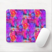 アートピンク、青、赤のテクスチャ背景 マウスパッド (マウス)