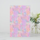 アートピンク、青、赤のテクスチャ背景 便箋 (スタンド正面)