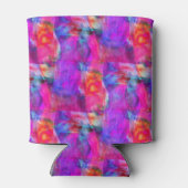 アートピンク、青、赤のテクスチャ背景 缶クーラー (裏面)