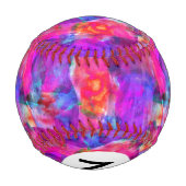 アートピンク、青、赤のテクスチャ背景 野球ボール (裏面)