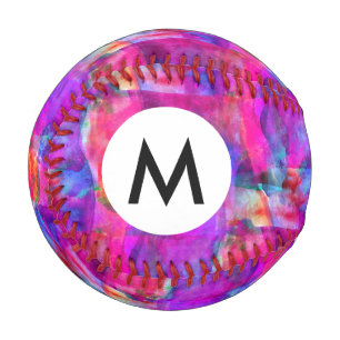 アートピンク、青、赤のテクスチャ背景 野球ボール