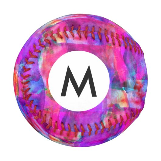 アートピンク、青、赤のテクスチャ背景 野球ボール (正面左)