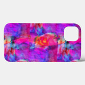 アートピンク、青、赤のテクスチャ背景 Case-Mate iPhoneケース (裏面 (横))
