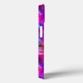 アートピンク、青、赤のテクスチャ背景 Case-Mate iPhoneケース (裏面 / 右)