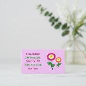 アートファンキーフラワービジネスカード 名刺 (スタンド正面)