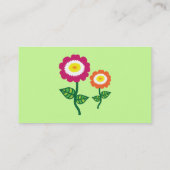 アートファンキーフラワービジネスカード 名刺 (裏面)