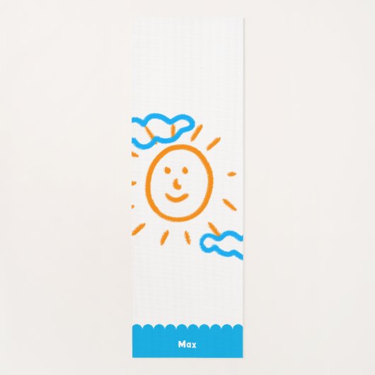 アートフォトのアップロード子供のアートワークの表示先 ヨガマット (正面)