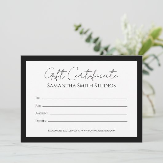 アートフォトカスタマイズ可能なギフト券テンプレート シーズンカード (スタンド正面)