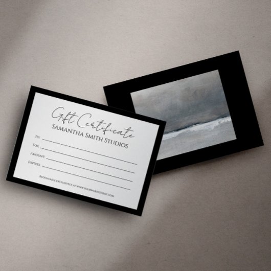 アートフォトカスタマイズ可能なギフト券テンプレート シーズンカード