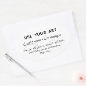 アートフォト文字ロゴ付き自分の楕円シールを作る 楕円形シール (封筒)