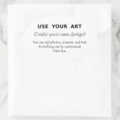 アートフォト文字ロゴ付き自分の楕円シールを作る 楕円形シール (バッグ)