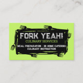 アートフォーク料理ケータリングビジネスカー… 名刺 (正面)