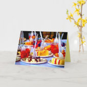 アートフポップ・アートのードデザーツケーキフォーカラフルクス カード (黄色い花)