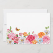 アートフラワーズバラ誕生日 招待状 (裏面)