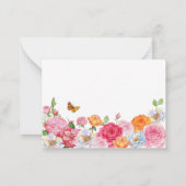 アートフラワーズバラ ノートカード (裏面)