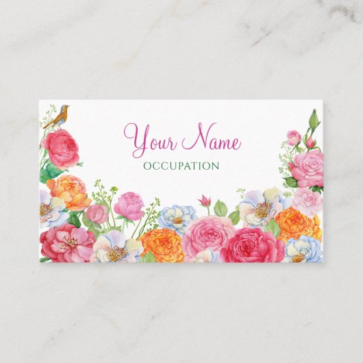 アートフラワーズバラ 名刺 (正面)