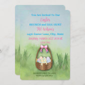 🌷アートフルイースターブランチ&エッグ狩り招待状🐣 招待状 (正面/裏面)