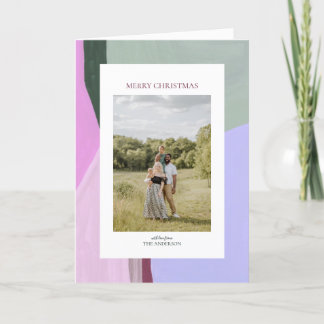 アートフルクリスマスホリデーフォトグリーティングカード シーズンカード