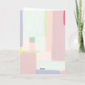 アートフルパステルクリスマスホリデーフォトカード シーズンカード (裏面)