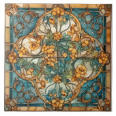 アートフルフローラガラスタイルデザイン タイル (正面)
