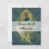 アートフル詳細ピーコックフェザーウェディングRSV 出欠カード (裏面)