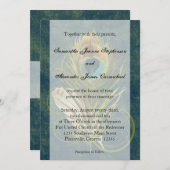 アートフル詳細ピーコックフェザー結婚式招待状 招待状 (正面/裏面)