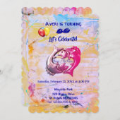 アートフル – ピセス誕生日(2月19日~3月20日) 招待状 (正面/裏面)