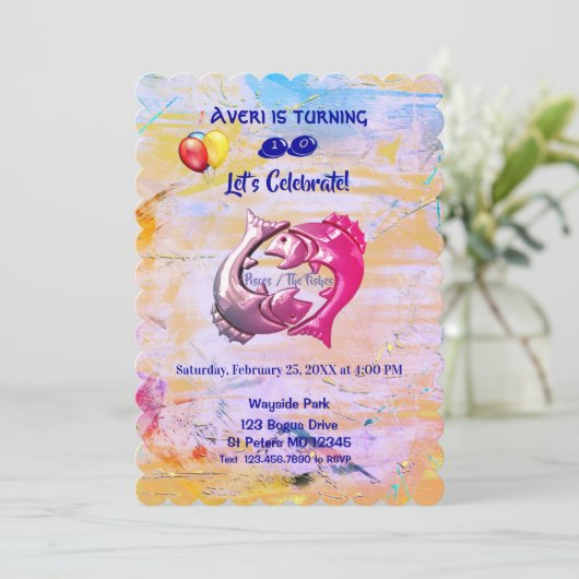 アートフル – ピセス誕生日(2月19日~3月20日) 招待状 (スタンド正面)