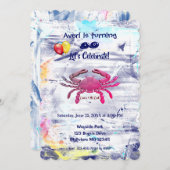 アートフル〔占星術の〕十二宮図がん(6月21日~7月22日)誕生日 招待状 (正面/裏面)